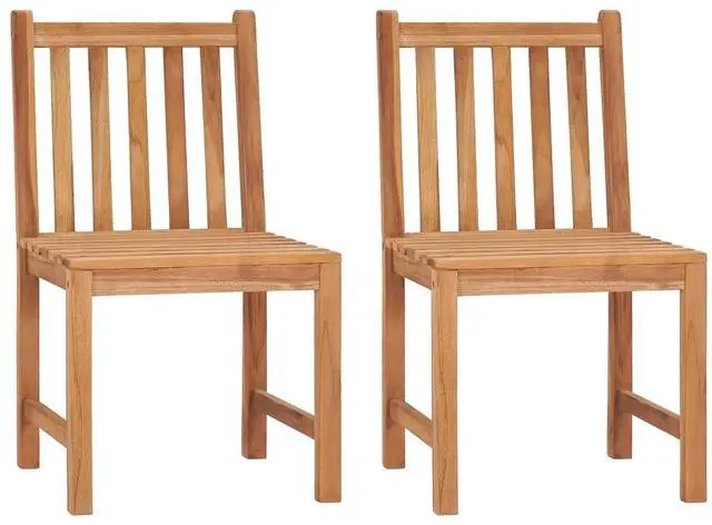 Alt view image 7 of 7 - vidaXL Solid Teak Wood Patio Dining Set 3 Piece Garden Dinner Table Chair