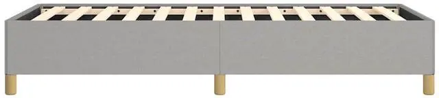 Alt view image 7 of 13 - vidaXL Twin XL Size Bed Frame with Plywood Slats, Platform Bed Frame, Fabric Upholstered Mattress Foundation, No Box Spring Needed & Easy Assembly, Light Gray, without Mattress