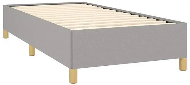 Alt view image 5 of 13 - vidaXL Twin XL Size Bed Frame with Plywood Slats, Platform Bed Frame, Fabric Upholstered Mattress Foundation, No Box Spring Needed & Easy Assembly, Light Gray, without Mattress