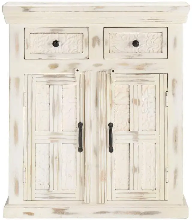 Alt view image 18 of 18 - vidaXL Sideboard Storage Side Cabinet for Living Room White Solid Wood Mango