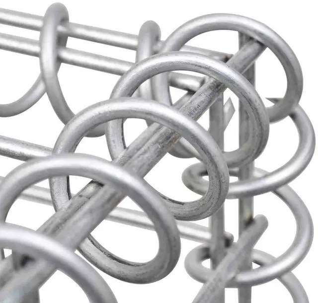 Alt view image 12 of 13 - vidaXL Gabion Wall with Covers Galvanized Steel 118.1"x11.8"x19.7"