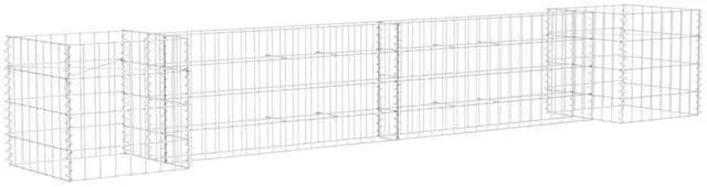 Alt view image 13 of 14 - vidaXL H-Shaped Gabion Planter Steel Wire 223.6"x15.7"x15.7"