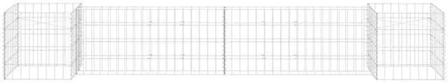 Alt view image 14 of 14 - vidaXL H-Shaped Gabion Planter Steel Wire 223.6"x15.7"x15.7"