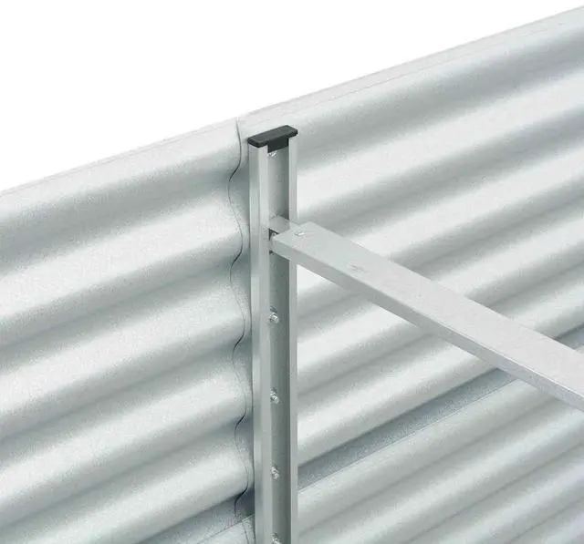 Alt view image 7 of 8 - vidaXL Garden Raised Bed 94.5"x31.5"x31.9" Galvanized Steel Silver Flower Box