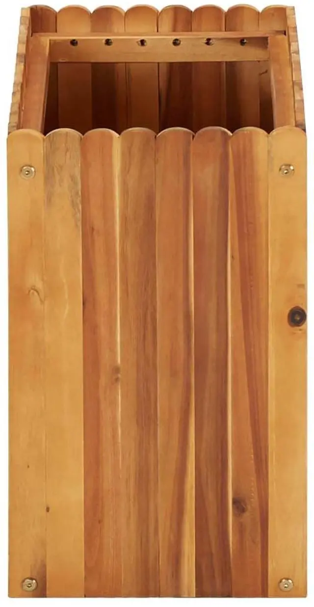 Alt view image 11 of 12 - vidaXL Garden Raised Bed 19.6"x11.8"x19.6" Solid Acacia Wood