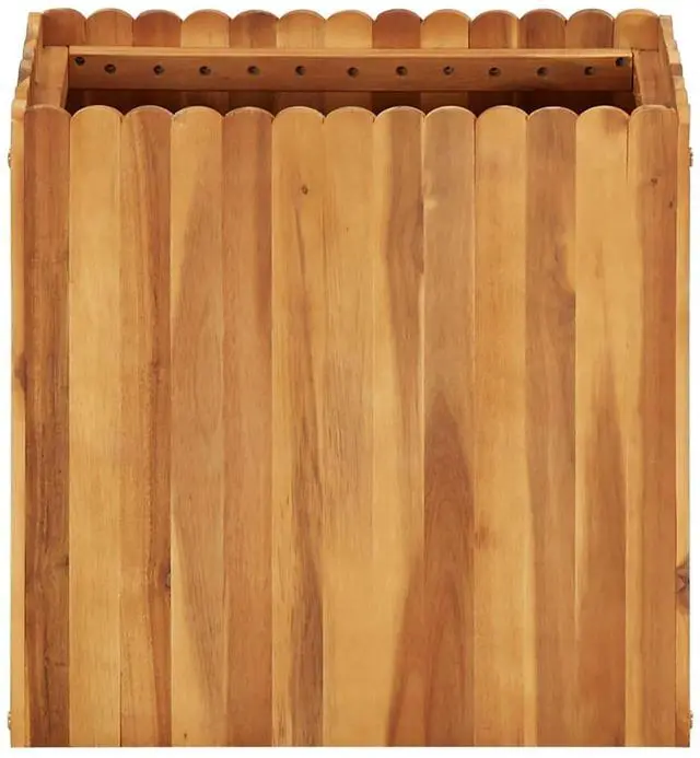 Alt view image 10 of 12 - vidaXL Garden Raised Bed 19.6"x11.8"x19.6" Solid Acacia Wood