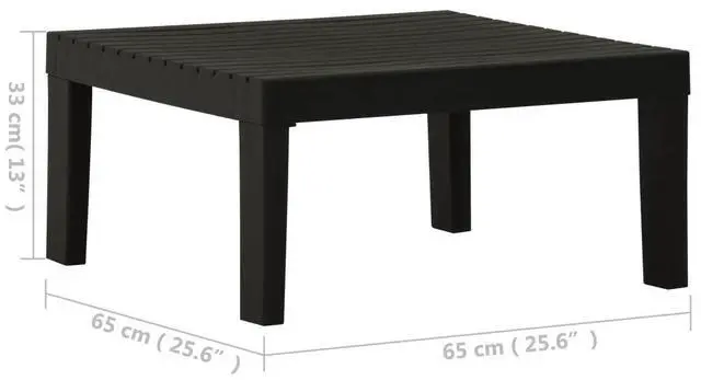 Alt view image 15 of 18 - vidaXL 2 Piece Garden Lounge Set with Cushions Plastic Gray