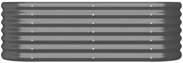 Alt view image 7 of 10 - vidaXL Garden Raised Bed Powder-coated Steel 44.9"x15.7"x14.2" Anthracite