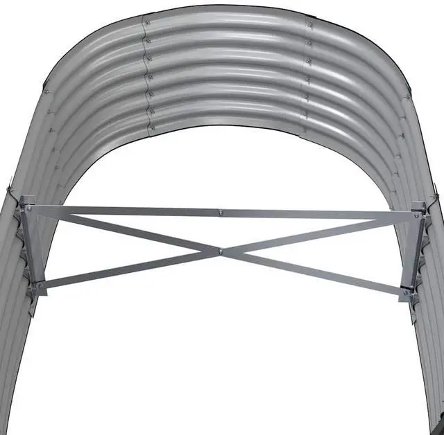 Alt view image 9 of 10 - vidaXL Garden Raised Bed Powder-coated Steel 59.8"x31.5"x14.2" Anthracite