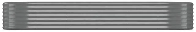 Alt view image 7 of 10 - vidaXL Garden Raised Bed Powder-coated Steel 98"x39.4"x14.2" Gray