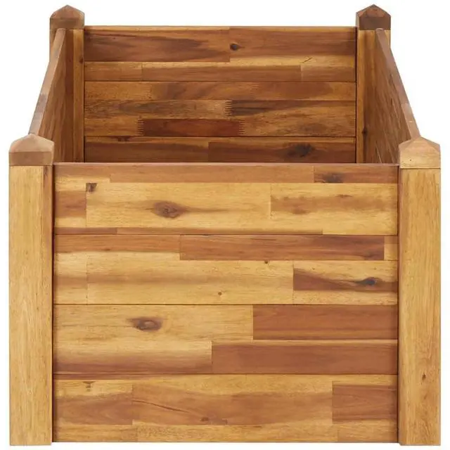 Alt view image 13 of 14 - vidaXL Garden Raised Bed 43.3"x23.6"x17.3" Solid Acacia Wood