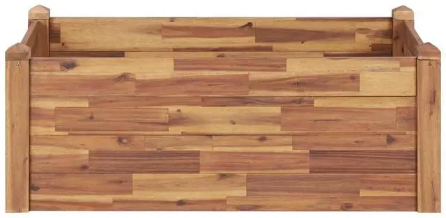 Alt view image 10 of 14 - vidaXL Garden Raised Bed 43.3"x23.6"x17.3" Solid Acacia Wood