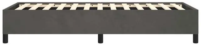 Alt view image 17 of 17 - vidaXL Bed Frame Dark Gray 39.4"x74.8" Twin Velvet