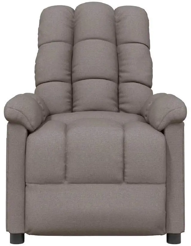 Alt view image 3 of 13 - vidaXL Massage Chair Electric Massaging Recliner Chair for Elderly Taupe Fabric