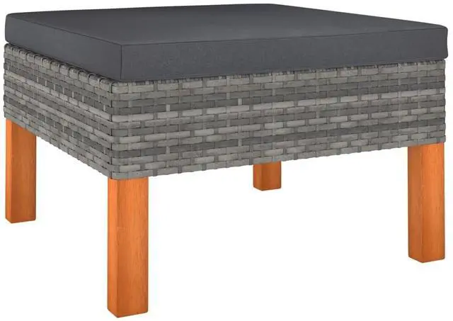 Alt view image 5 of 7 - vidaXL Patio Lounge Set 6 Piece Sectional Sofa Couch Footrest with Cushions