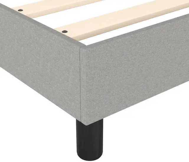 Alt view image 7 of 14 - vidaXL Box Spring Bed Frame Base Light Gray 39.4"x79.9" Twin XL Fabric