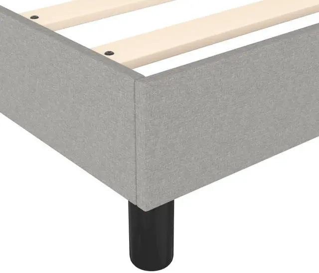 Alt view image 7 of 9 - vidaXL Box Spring Bed Frame Base Light Gray 39.4"x79.9" Twin XL Fabric