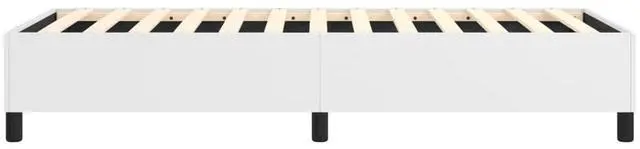 Alt view image 6 of 14 - vidaXL Box Spring Bed Frame White 39.4"x79.9" Twin XL Faux Leather