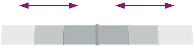 Alt view image 6 of 15 - vidaXL Retractable Side Awning Folding Privacy Screen 55.1"x472.4" Anthracite