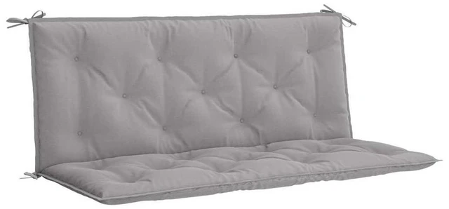 Alt view image 2 of 14 - vidaXL Indoor/Outdoor Bench Cushions 2 pcs, Patio Loveseat Cushions, Porch Swing Seat Cushions, Non-slip, Water-Repellent, Breathable, Resilient, Gray 47.2"x19.7"x2.8" Oxford Fabric