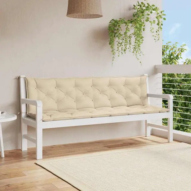 Alt view image 20 of 20 - vidaXL Cushion for Swing Chair Beige 78.7" Fabric Garden Seating Throw Pillow