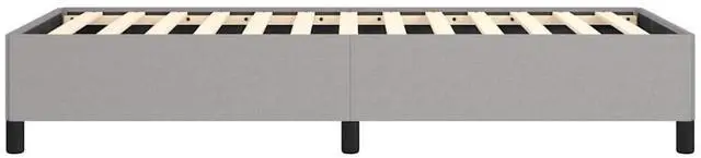 Alt view image 7 of 13 - vidaXL Twin XL Size Bed Frame with Plywood Slats, Platform Bed Frame, Fabric Upholstered Mattress Foundation, No Box Spring Needed & Easy Assembly, Light Gray, without Mattress