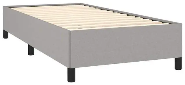 Alt view image 5 of 13 - vidaXL Twin XL Size Bed Frame with Plywood Slats, Platform Bed Frame, Fabric Upholstered Mattress Foundation, No Box Spring Needed & Easy Assembly, Light Gray, without Mattress