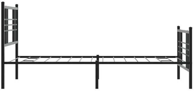 Alt view image 5 of 14 - vidaXL Metal Bed Frame with Headboard and Footboard Furniture Black 39.4"x78.7"