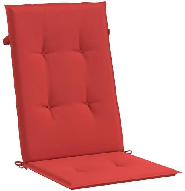 Alt view image 5 of 17 - vidaXL Chair Cushion 4 Pcs Outdoor Garden High Back Chair Cushion Red Fabric