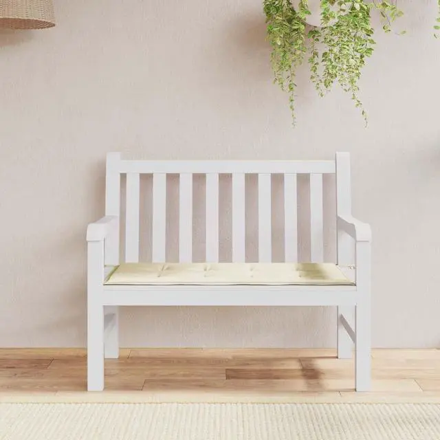 Main image of vidaXL Bench Cushion Water Repellent Garden Seat Cushion Cream Oxford Fabric