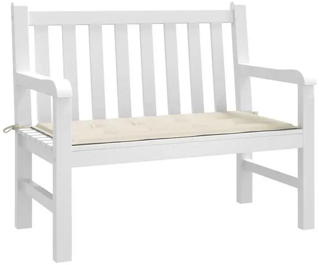 Alt view image 3 of 7 - vidaXL Bench Cushion Water Repellent Garden Seat Cushion Cream Oxford Fabric