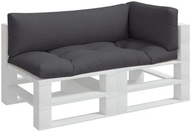 Alt view image 3 of 14 - vidaXL Chair Cushion 3 Pcs Outdoor Pallet Seat Cushion Sofa Pad Gray Fabric