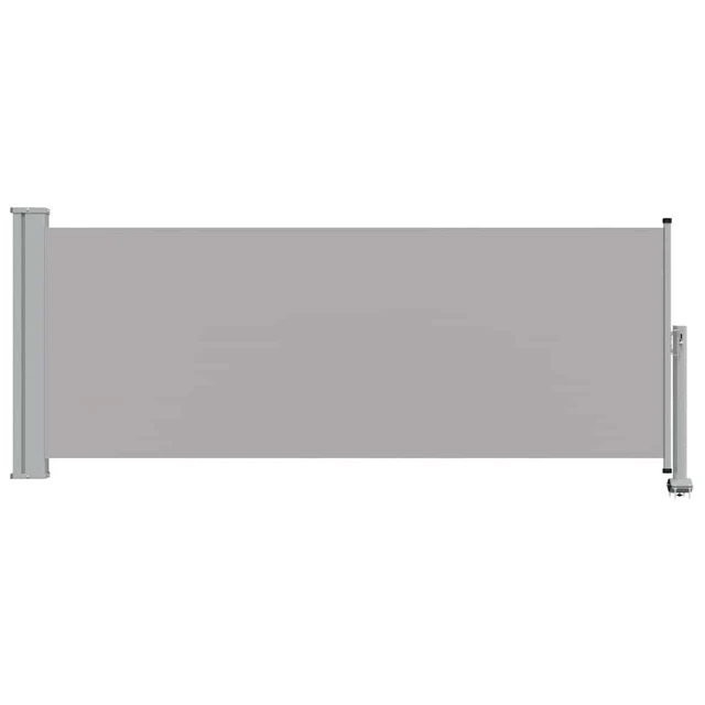 Alt view image 3 of 14 - vidaXL Patio Retractable Side Awning 39.4"x118.1" Gray Screen Shade Blind