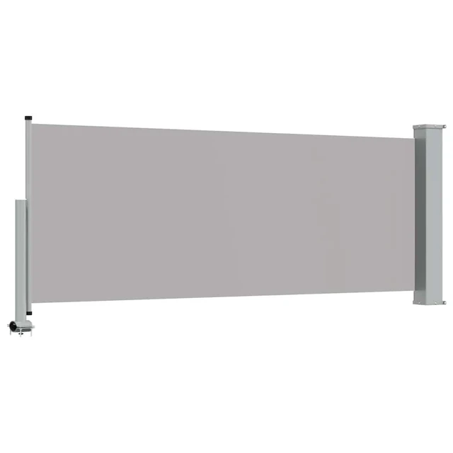 Alt view image 7 of 14 - vidaXL Patio Retractable Side Awning 39.4"x118.1" Gray Screen Shade Blind