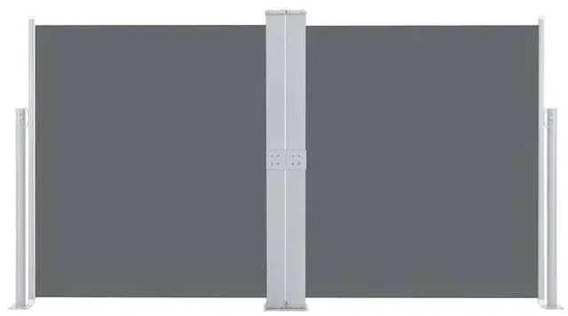 Alt view image 3 of 13 - vidaXL Retractable Side Awning Folding Privacy Screen Anthracite 55.1"x236.2"