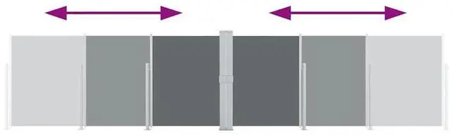 Alt view image 6 of 13 - vidaXL Retractable Side Awning Folding Privacy Screen Anthracite 55.1"x236.2"