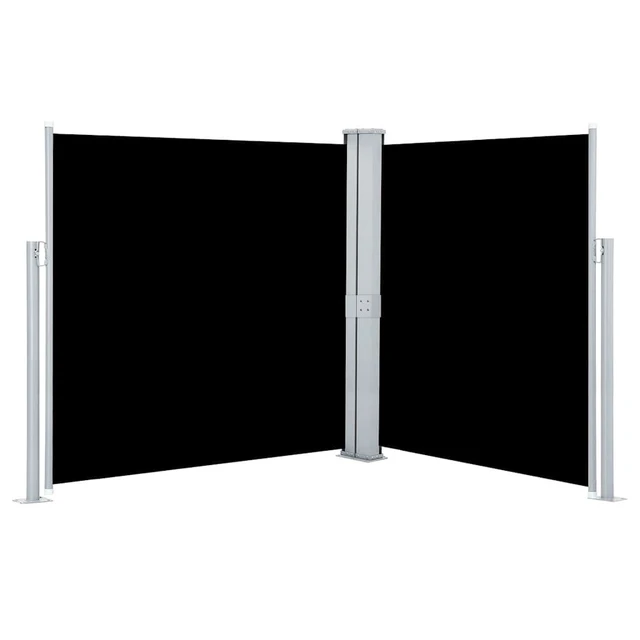 Alt view image 2 of 15 - vidaXL Retractable Side Awning Patio Folding Privacy Screen 66.9"x236.2" Black