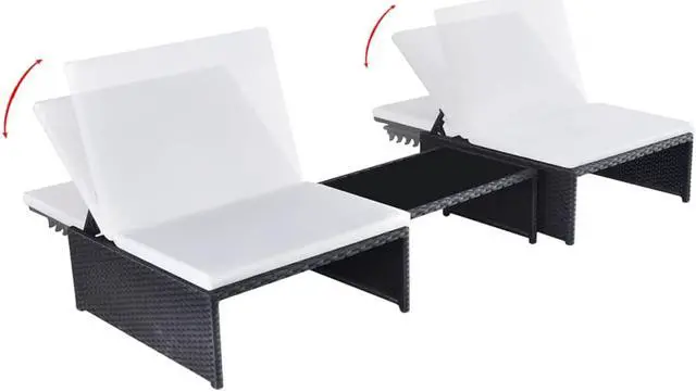 Alt view image 3 of 16 - vidaXL Patio Chair Patio Dining Chair for Deck with Cushion Poly Rattan Gray