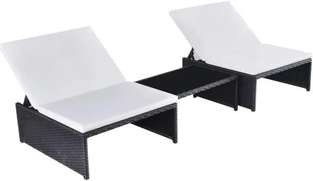 Main image of vidaXL Patio Chair Patio Dining Chair for Deck with Cushion Poly Rattan Gray