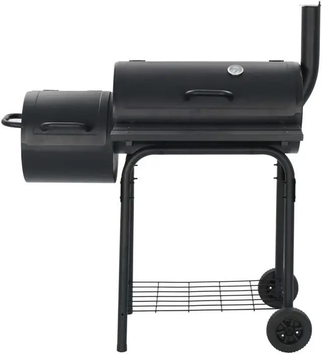 Alt view image 3 of 17 - vidaXL Classic Charcoal BBQ Offset Smoker Garden Picnic Cooking Grill Barbecue