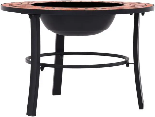 Alt view image 7 of 20 - vidaXL Fire Pit Fireplace Camping Picnic Firebowl Outdoor Terracotta Ceramic