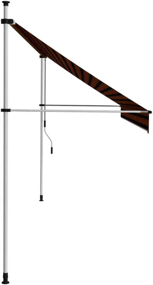 Alt view image 6 of 7 - vidaXL Retractable Awning Patio Retractable Awning Sun Screen 157.5"x59.1" Cream