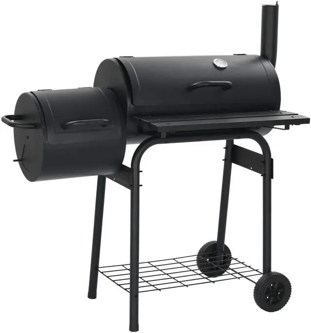 Main image of vidaXL Classic Charcoal BBQ Offset Smoker Garden Picnic Cooking Grill Barbecue