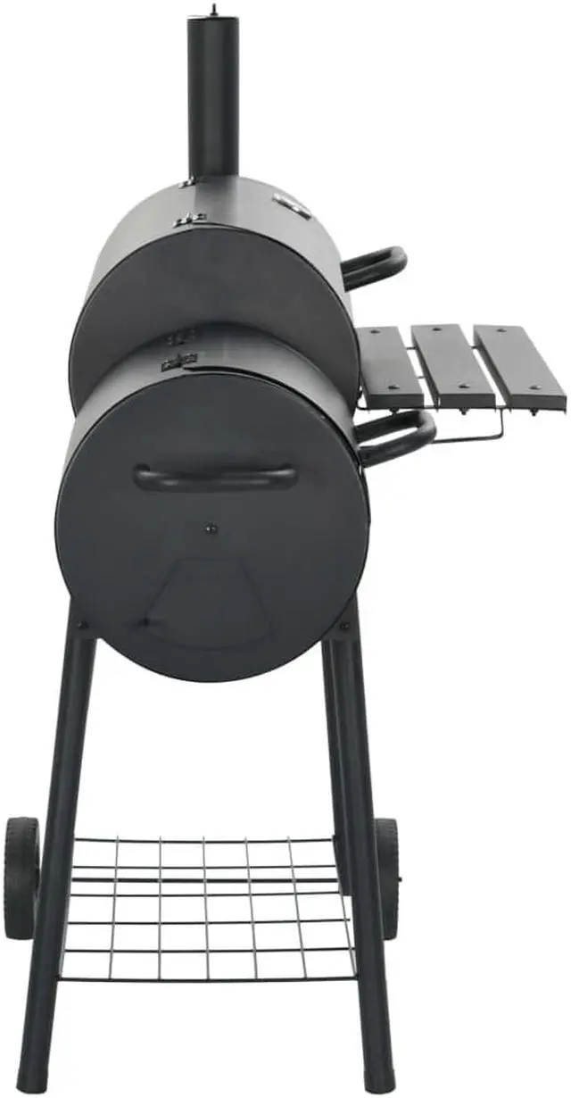 Alt view image 4 of 17 - vidaXL Classic Charcoal BBQ Offset Smoker Garden Picnic Cooking Grill Barbecue