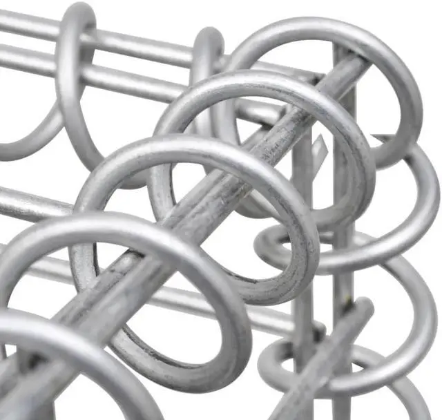 Alt view image 5 of 10 - vidaXL Gabion Basket U-Shape Steel 94.5" Garden Barrier Wire Fence Wall Box