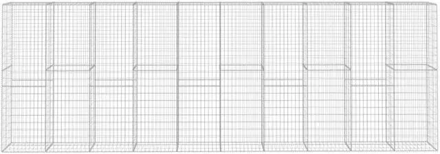 Main image of vidaXL Gabion Wall Gabion Cage with Cover Galvanized Steel 236.2"x19.7"x78.7"