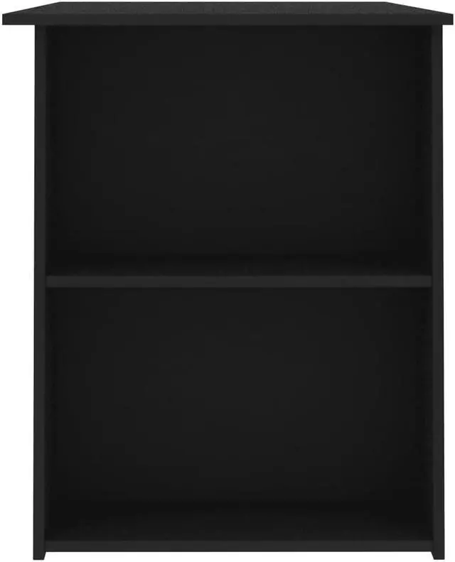 Alt view image 2 of 15 - vidaXL Desk Computer Desk Home Office Desk Workstation Black Engineered Wood