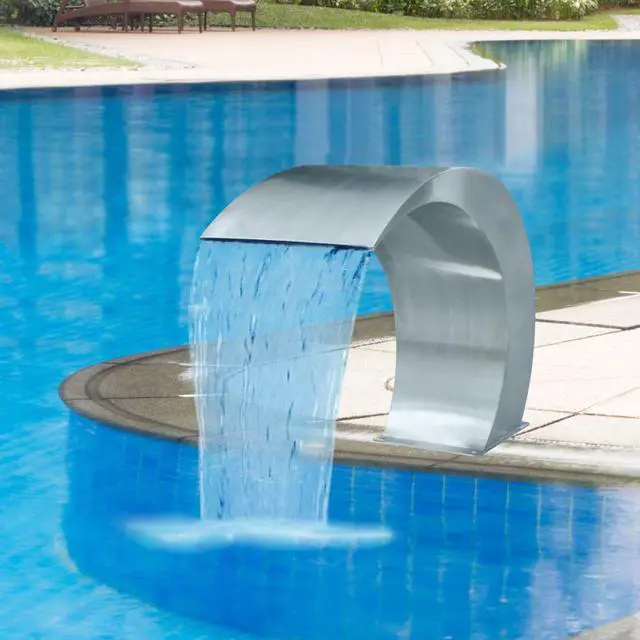 Main image of vidaXL Waterfall Pool Fountain Stainless Steel Descent Pond Garden Outdoor