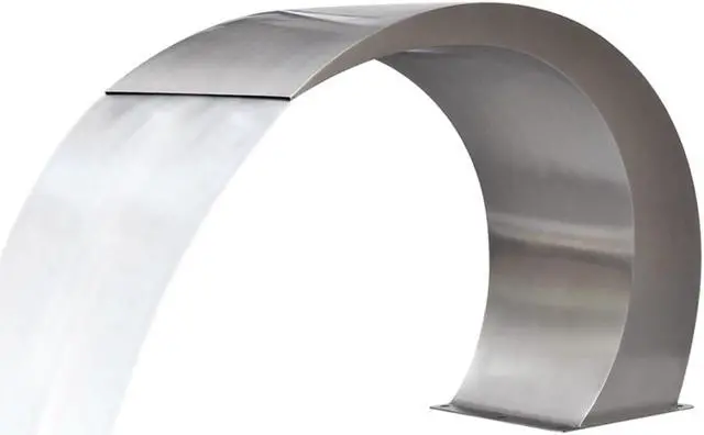 Alt view image 3 of 15 - vidaXL Waterfall Pool Fountain Stainless Steel Descent Pond Garden Outdoor