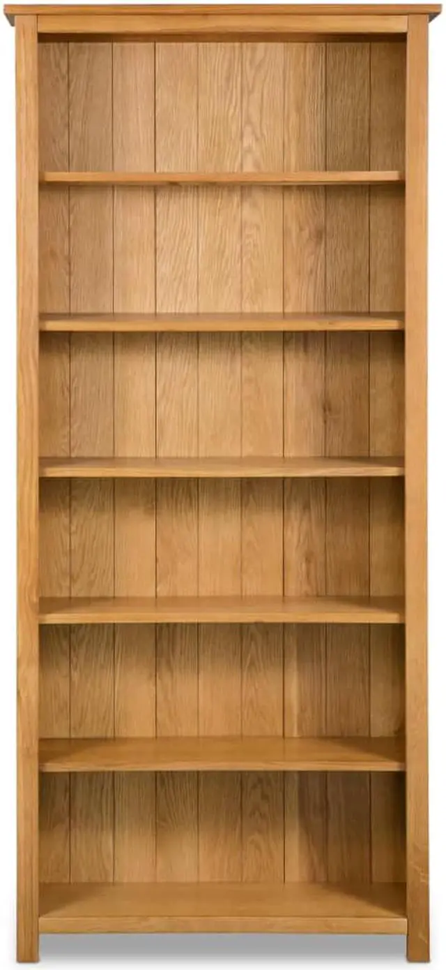 Alt view image 2 of 17 - vidaXL Solid Oak Wood 6-Tier Bookcase Book Shelves Cabinets Display Shelf